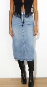 Midi Jean Skirt