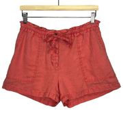 Michael Stars Paulette Linen Shorts Size Small Beachy Lightweight Summer Casual