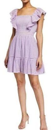 💚 Alice + Olivia Remada Eyelet Ruffle Mini Dress