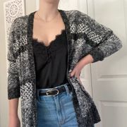 Abercrombie Oversized Knit Sweater Black & White XS/S