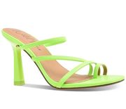 Lime Green Citron Lenore Strappy Heels Sandals