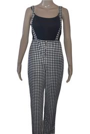 Gingham Check Pinafore Jumpsuit