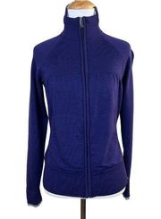 Smartwool Sweater Jacket Womens XS Purple 100% Merino‎ Wool Full Zip Repair