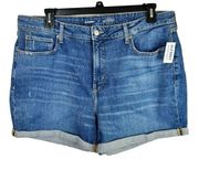 Old Navy Womens size 18 High Rise OG Straight Saylor 5 in Denim Jean Shorts NEW