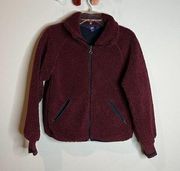 🌺 Joy Lab burgundy sherpa zip up jacket