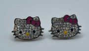 Hello Kitty Sanrio | Stainless Steel Silver Bling Earrings