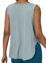 Halara Round Neck Split Hem Casual Tank Top