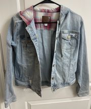 Maurice’s Vintage Plaid Hooded Jean Jacket