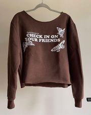 check in on your friends crew neck