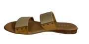 Women Esprit Tan Taupe Stretch Strap Natasha Slide Slip On Sandal Shoes Size 8M