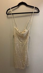 Gold Sparkly Homecoming Dress