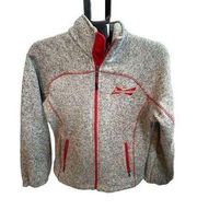 Budweiser womens fitted fleece full zip up jacket size S/M