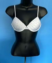 Hanes Bras Lot of 2 White and Polka Dot Size 36A