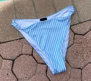 Pacsun LA Hearts striped bikini bottom blue white