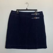 Charter Club Navy Blue Corduroy Mini Skirt