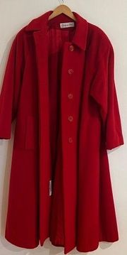 Christian Dior Red Dress Coat