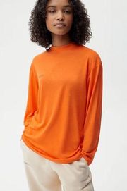 Pangaia Long Sleeve T-Shirt Top Peppermint Oil Persimmon Orange Large L
