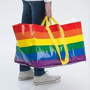 IKEA RAINBOW Large Tote Bag x2 pride skittles hippy fun love LGBTQ+