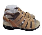 Croft & Barrow Pegtan Tan Strappy Sandals Women's 7.5 M Adjustable Strap