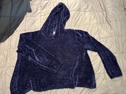 navy blue chenille hoodie