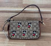 X Coach Nolita 19 In Signature Jacquard With Mickey Mouse Print