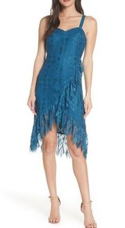 Foxiedox Lace Ruffle Sleeveless Cocktail Dress
