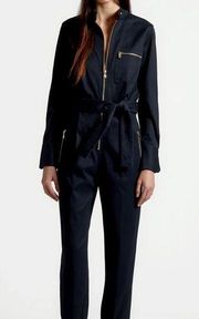 NWT Equipment Alchemille Cotton Jumpsuit in Eclipse Black Size 4