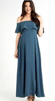 NEW Altar’d State Dayla Vintage Teal Maxi Dress, Teal Size L New w/Tag $109.95