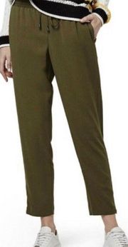 Olive green Pants Drawstring Trousers olive joggers