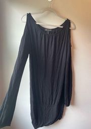 Open shoulder black casual dress from INC in size Medium 100% rayon