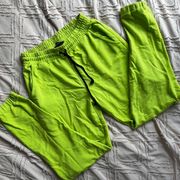 Forever 21 Neon Green Black Utility Sweatpants