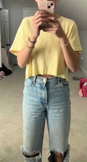 Yellow Cropped Tee