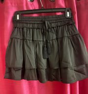 Black Ruffle Elastic Skirt