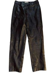 Bagatelle Women's Black Leather Pants - Size 6P