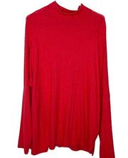 Eri + Ali xL Ribbed Mock Cowl Neck Lightweight Dolman knit Sweater