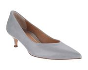 Vionic • Josie Kitten Heel pump grey pointed toe leather cushioned orthotic