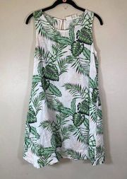 C & C California Palm Tree Linen Shift Dress