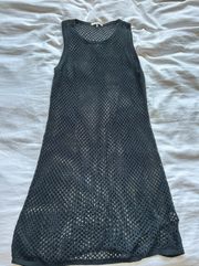 100% Cotton Black Mesh Cover Up