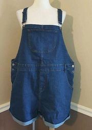 NEW Fervour Stretch Denim Chest Pocket Modcloth Jeans Overall Shorts Size 1X