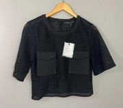 open Knit Crop Top