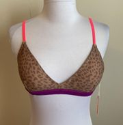 Sundry Leopard Bikini Top