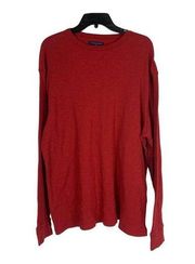 Saddlebred Women's Long Sleeved Thermal Red Crew Neck T-Shirt Size XL