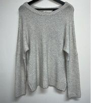 Anthropologie Sleeping On Snow Wool Alpaca Blend Lavinia Sweater Size S Gray