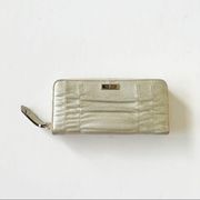 Cole Haan Silver Zip Around Wallet