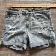 Hailey Ex-Boyfriend Roll-Up Denim Shorts Size 25R