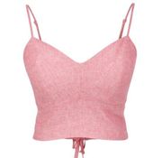 Havaianas Brazil pink linen crop top