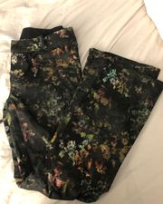 Dark Floral Snowboard Pants