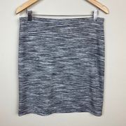 Apt. 9 Skirt Womens Medium Gray Black Pencil Stretch Space Dye Above‎ Knee New