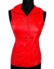 Sz XS New Balance Red Quilted Polartec Vest