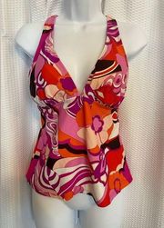 Sonoma multicolored floral print tankini size 12